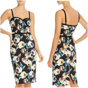 Black Halo Daria Sheath Adjustable Straps Midi Dress $375